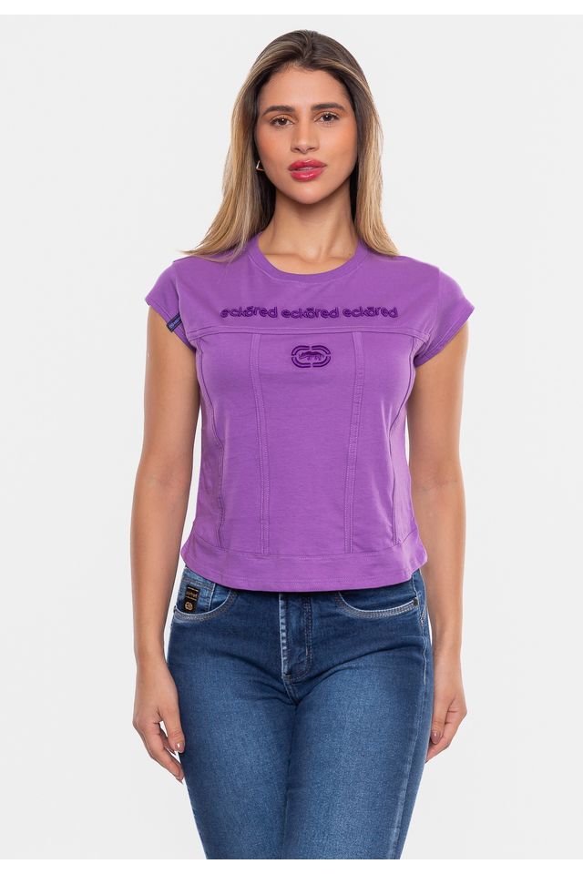 Camiseta-Ecko-Feminina-Estampada-Roxa
