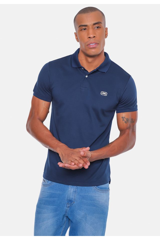 Camisa-Polo-Ecko-Piquet-Azul-Marinho