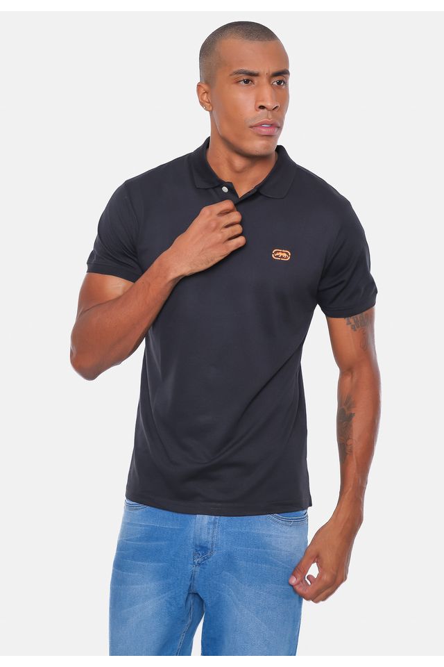 Camisa-Polo-Ecko-Piquet-Preta