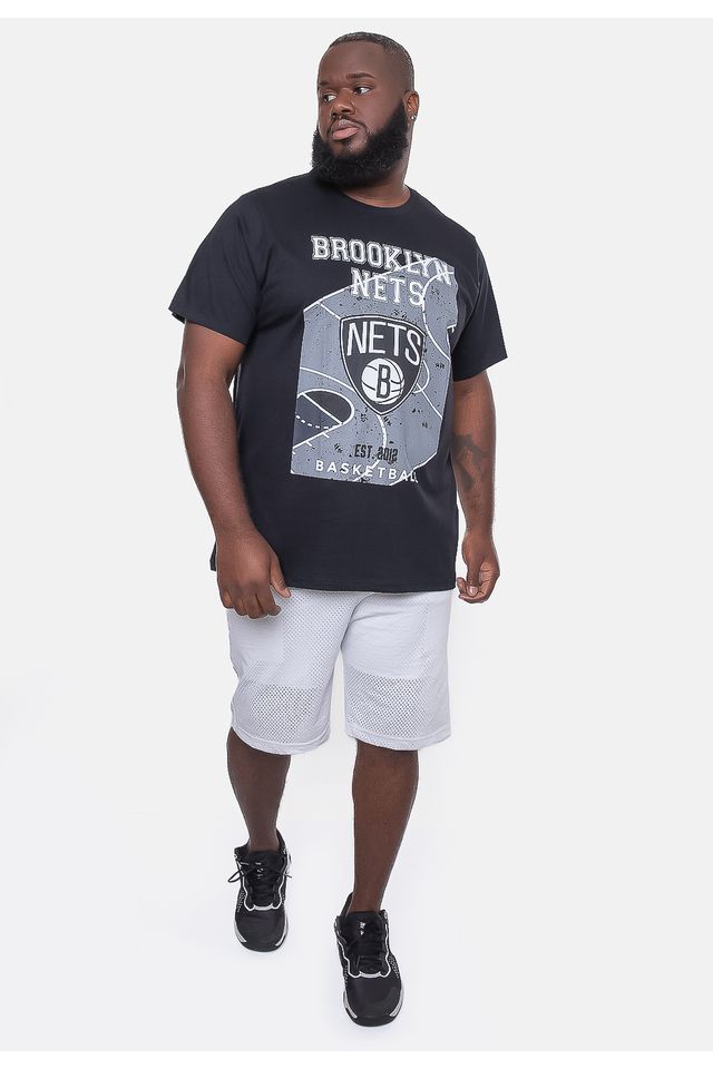 Camiseta-NBA-Plus-Size-Backcourt-Brooklyn-Nets-Preta