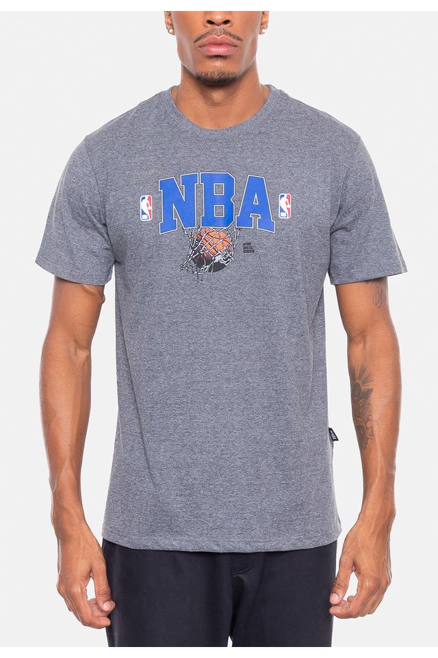 Camiseta-NBA-Hoop-Grafite-Mescla