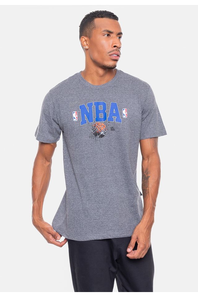 Camiseta-NBA-Hoop-Grafite-Mescla