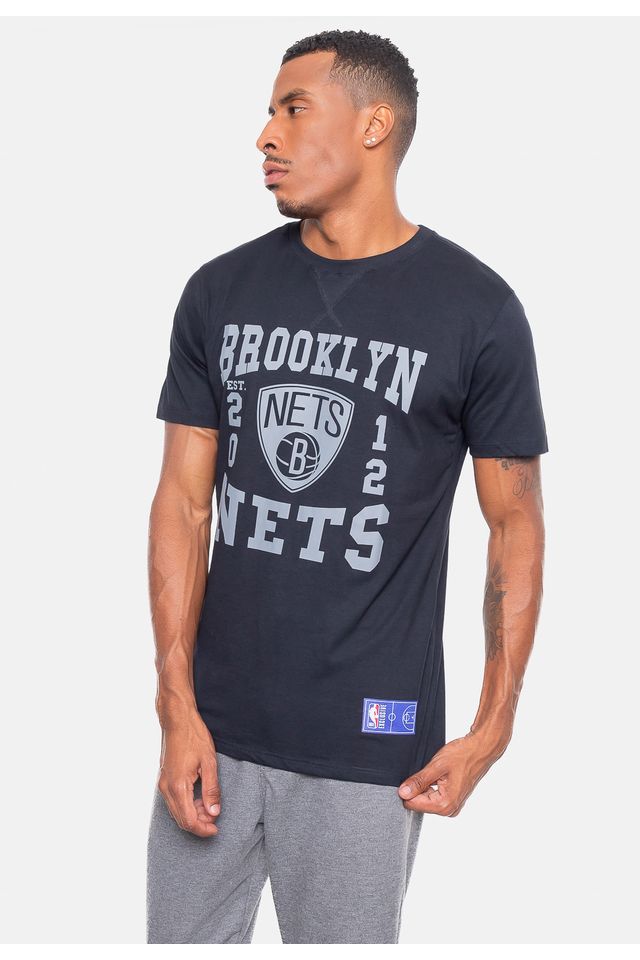 Camiseta-NBA-College-Brooklyn-Nets-Preta