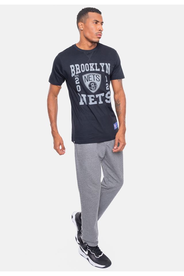 Camiseta-NBA-College-Brooklyn-Nets-Preta
