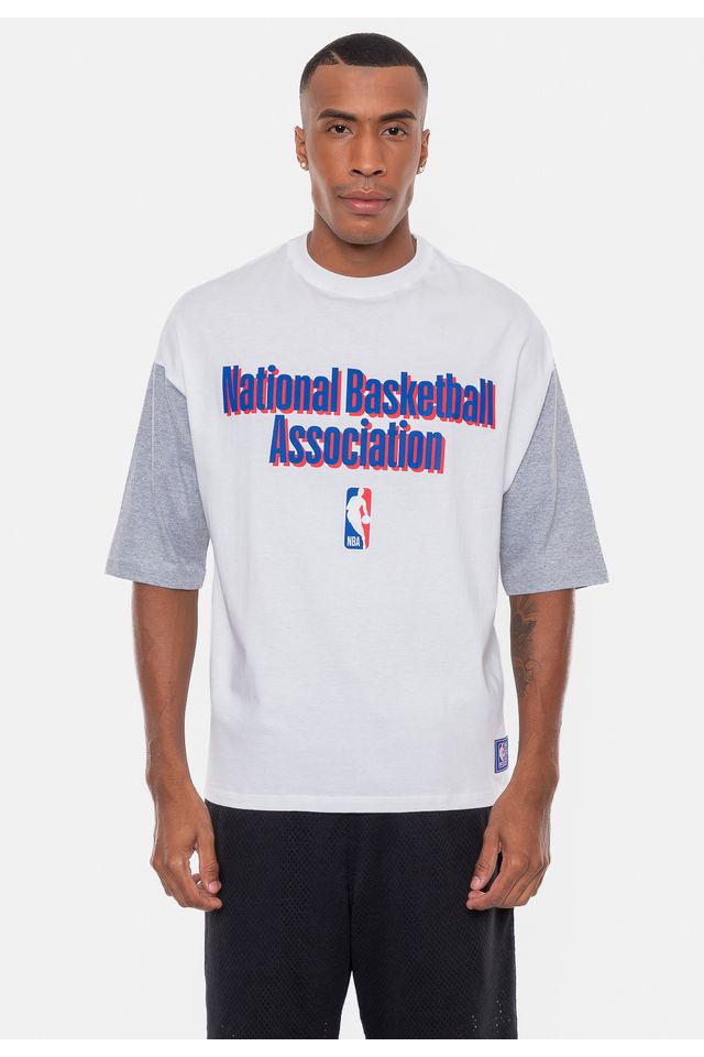 Camiseta-NBA-Oversized-Vintage-Branca-Off