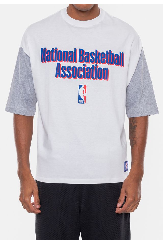 Camiseta-NBA-Oversized-Vintage-Branca-Off