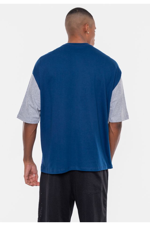 Camiseta-NBA-Oversized-Vintage-Azul-Indigo