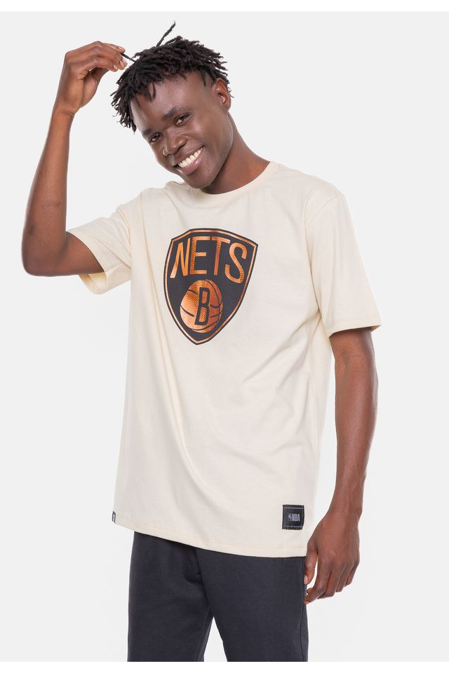 Camiseta-NBA-Sunshine-Brooklyn-Nets-Bege-Vintage