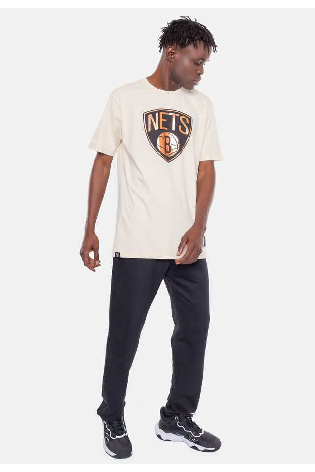 Camiseta-NBA-Sunshine-Brooklyn-Nets-Bege-Vintage