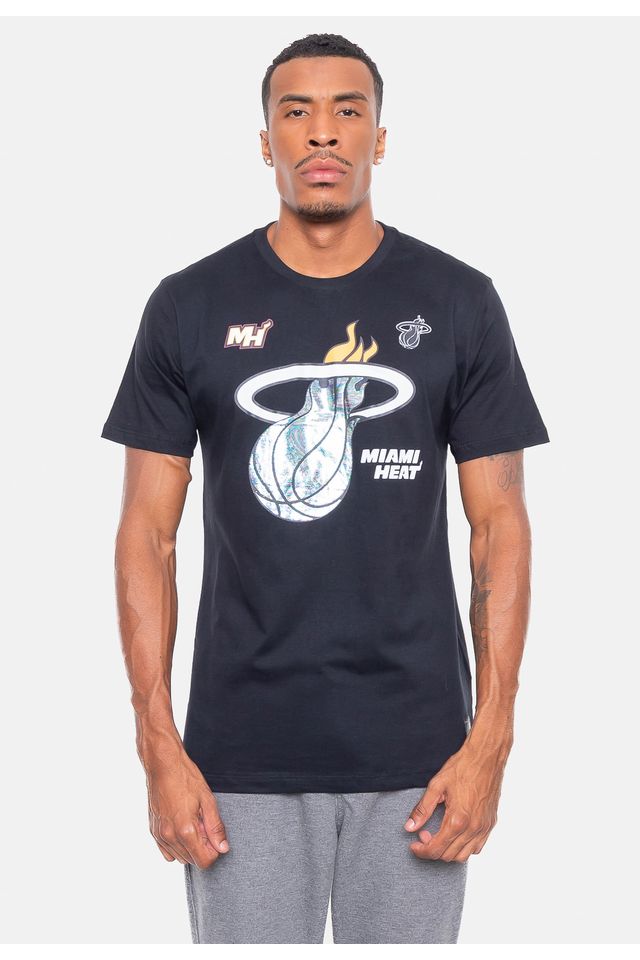 Camiseta-NBA-Rainbow-Miami-Heat-Preta