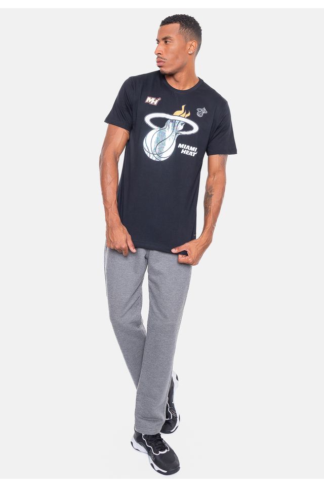 Camiseta-NBA-Rainbow-Miami-Heat-Preta