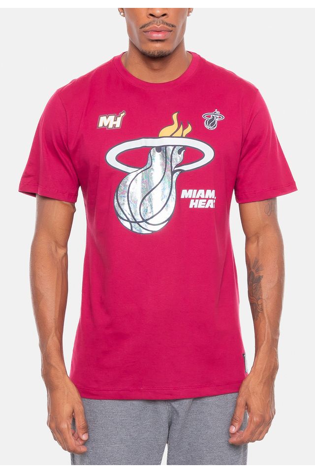 Camiseta-NBA-Rainbow-Miami-Heat-Vinho