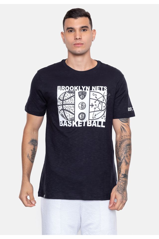 Camiseta-NBA-Straight-Up-Brooklyn-Nets-Preta