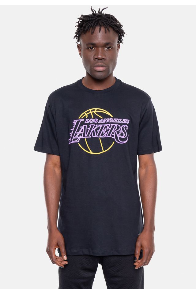 Camiseta-NBA-Logo-Sign-Los-Angeles-Lakers-Preta