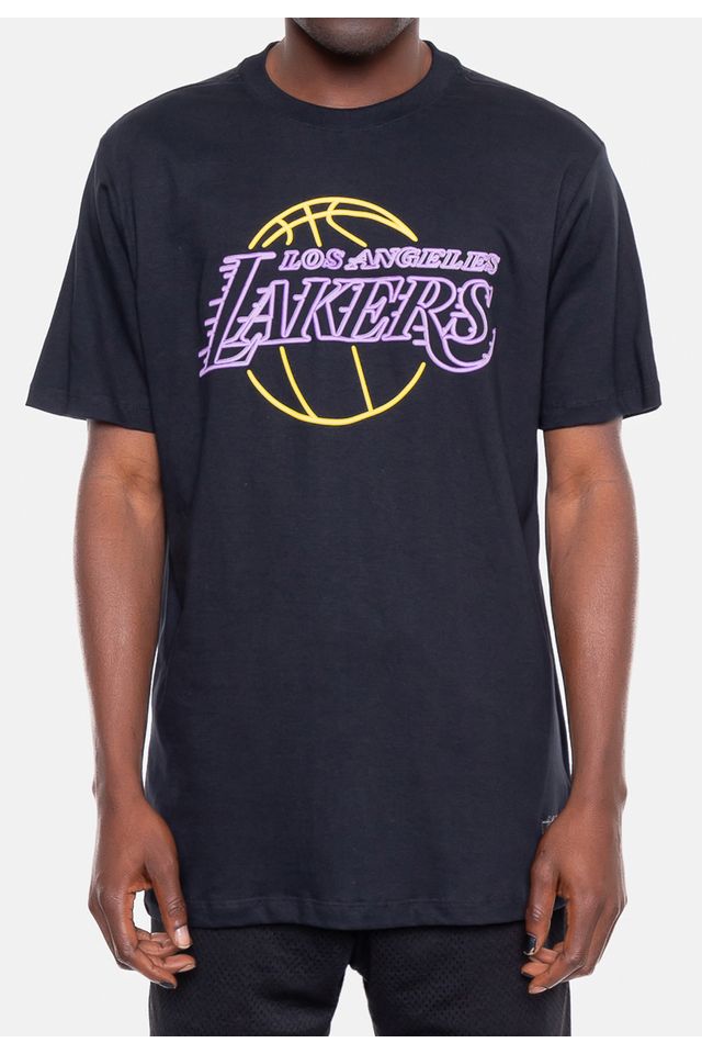 Camiseta-NBA-Logo-Sign-Los-Angeles-Lakers-Preta
