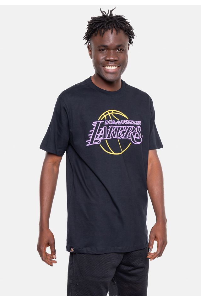Camiseta-NBA-Logo-Sign-Los-Angeles-Lakers-Preta