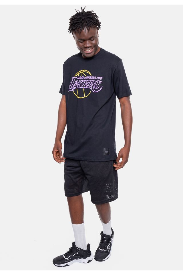Camiseta-NBA-Logo-Sign-Los-Angeles-Lakers-Preta