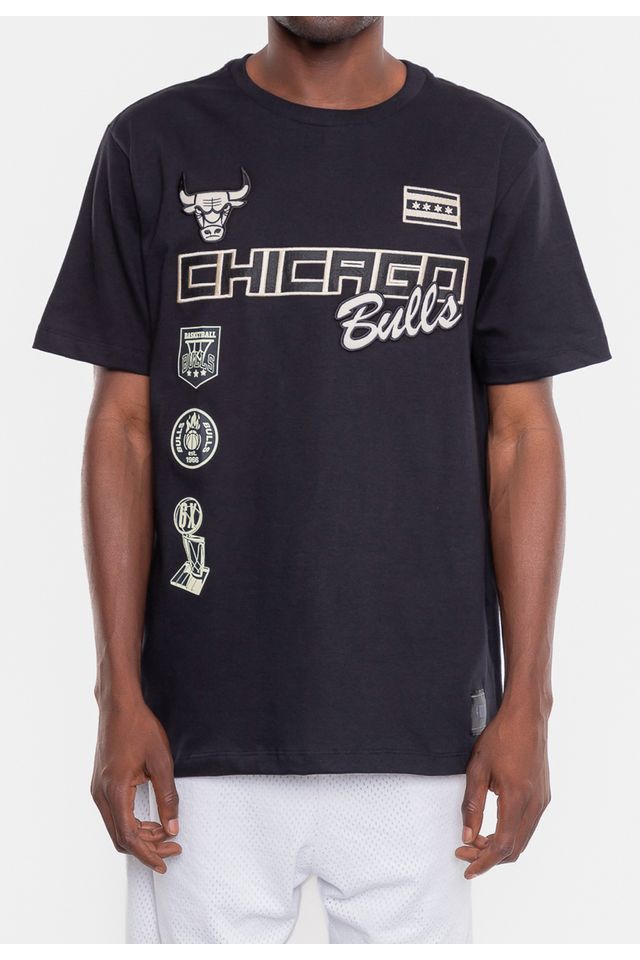 Camiseta-NBA-Flag-City-Chicago-Bulls-Preta