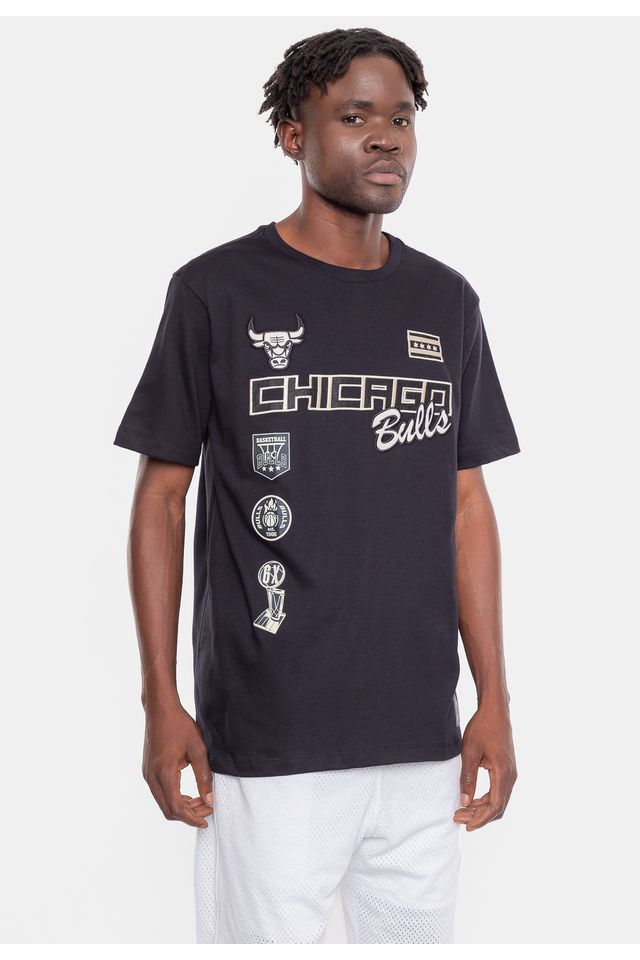 Camiseta-NBA-Flag-City-Chicago-Bulls-Preta