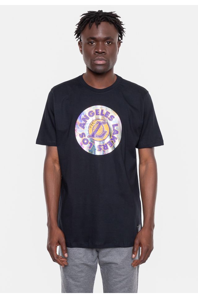 Camiseta-NBA-Oil-Color-Los-Angeles-Lakers-Preta