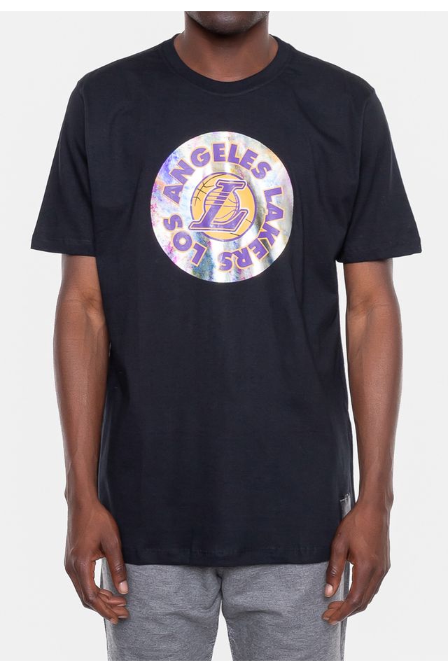 Camiseta-NBA-Oil-Color-Los-Angeles-Lakers-Preta