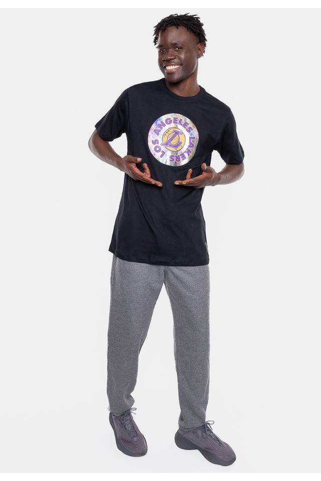 Camiseta-NBA-Oil-Color-Los-Angeles-Lakers-Preta