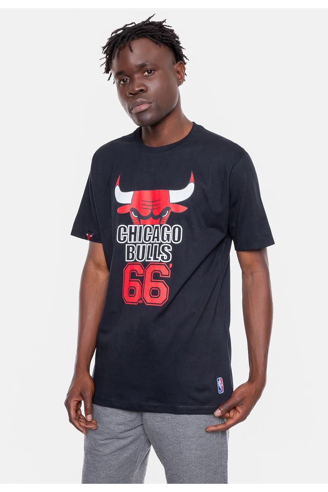 Camiseta-NBA-Half-Logo-Chicago-Bulls-Preta
