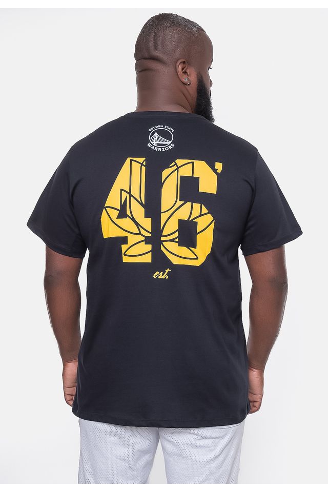 Camiseta-NBA-Plus-Size-City-Number-Golden-Stante-Warriors-Preta