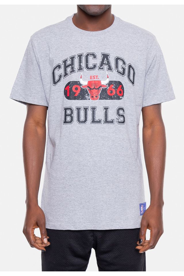 Camiseta-NBA-Club-Chicago-Bulls-Cinza-Mescla
