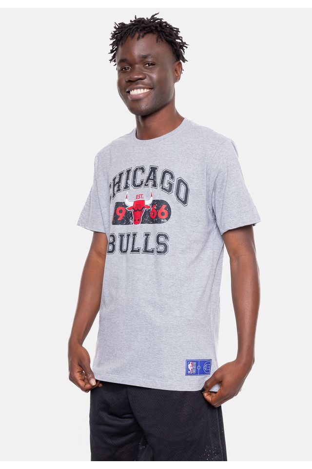 Camiseta-NBA-Club-Chicago-Bulls-Cinza-Mescla