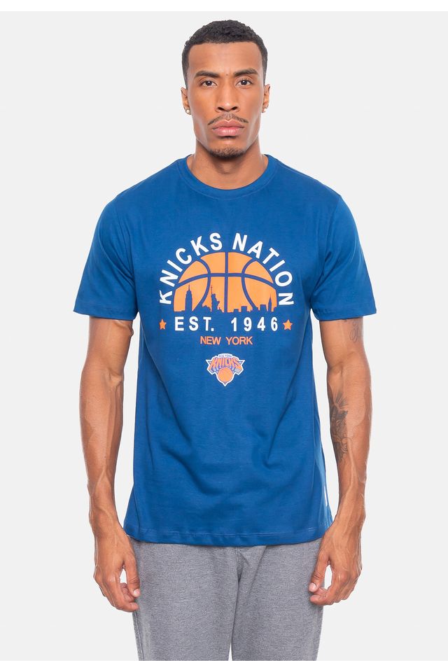 Camiseta-NBA-City-Nation-New-York-Knicks-Azul-Indigo