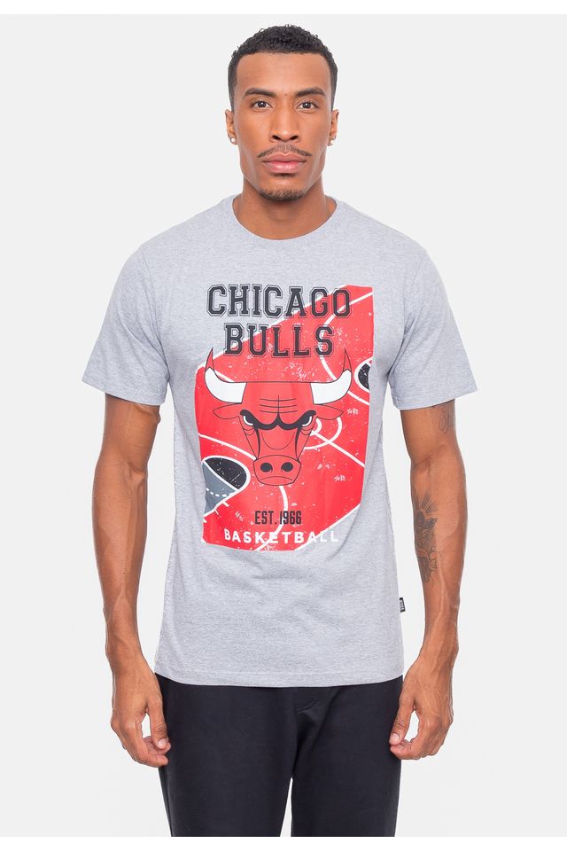 Camiseta-NBA-Backcourt-Chicago-Bulls-Cinza-Mescla