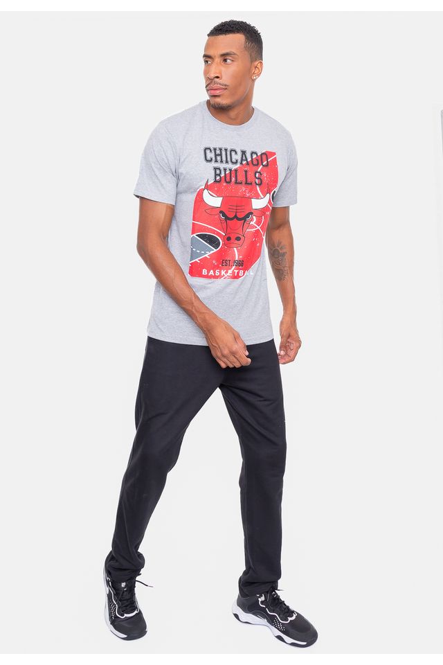 Camiseta-NBA-Backcourt-Chicago-Bulls-Cinza-Mescla