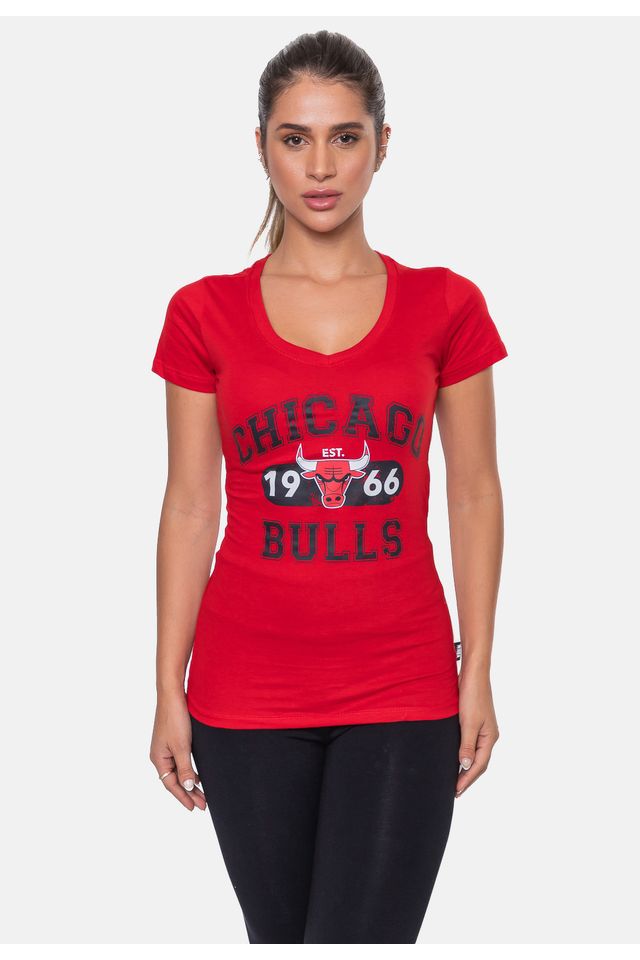 Camiseta-NBA-Feminina-Club-Chicago-Bulls-Vermelha
