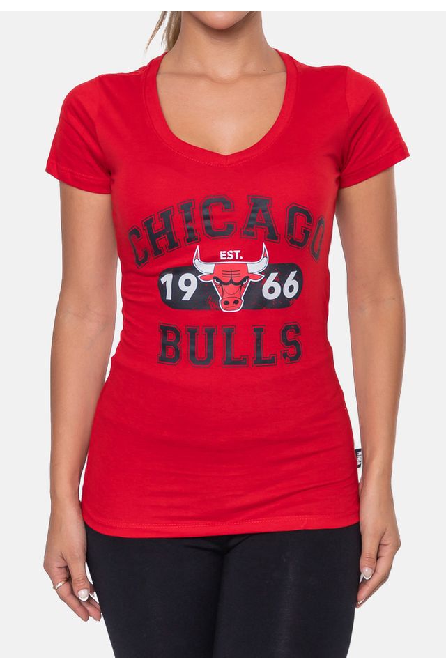 Camiseta-NBA-Feminina-Club-Chicago-Bulls-Vermelha