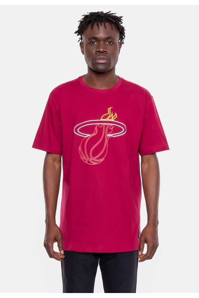 Camiseta-NBA-Logo-Sign-Miami-Heat-Vinho