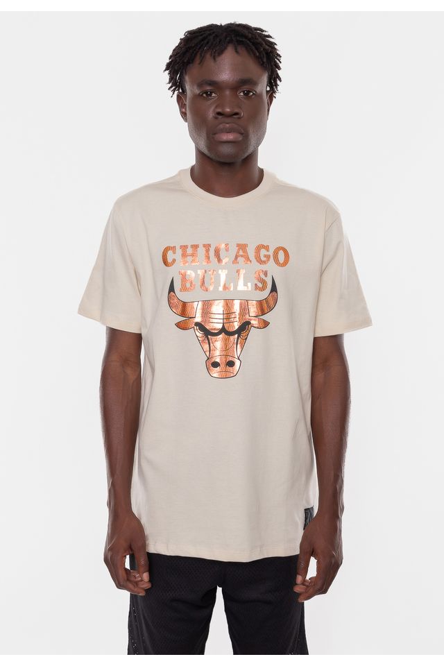 Camiseta-NBA-Sunshine-Chicago-Bulls-Bege-Vintage