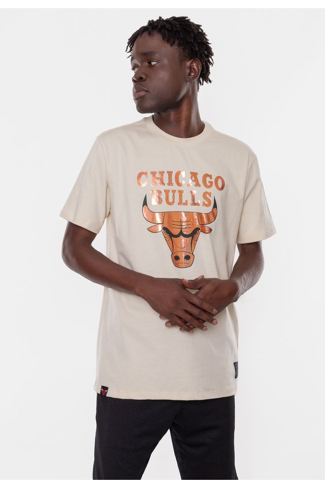Camiseta-NBA-Sunshine-Chicago-Bulls-Bege-Vintage