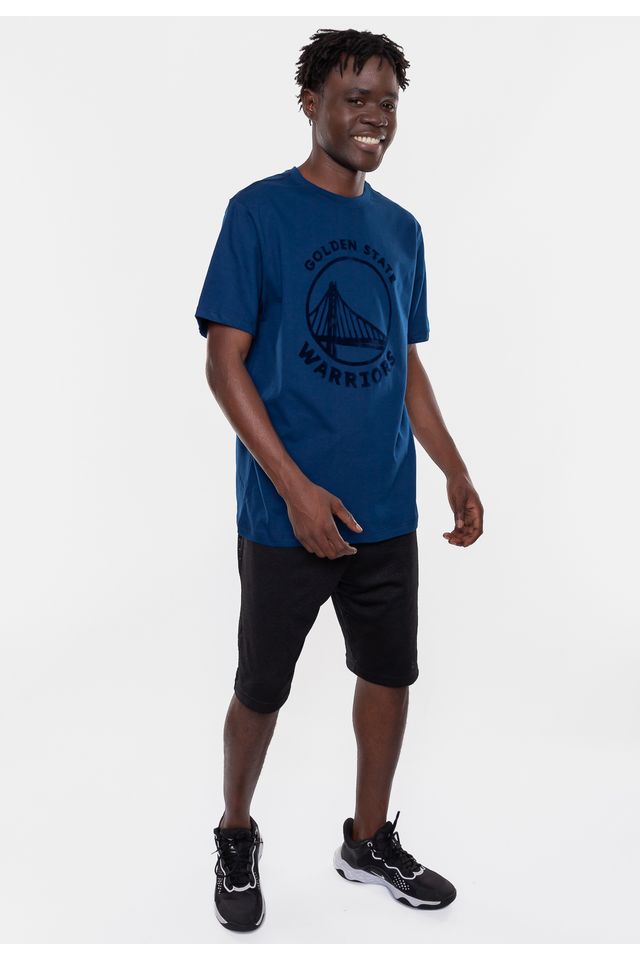 Camiseta-NBA-Velvet-Logo-Golden-State-Warriors-Azul-Indigo