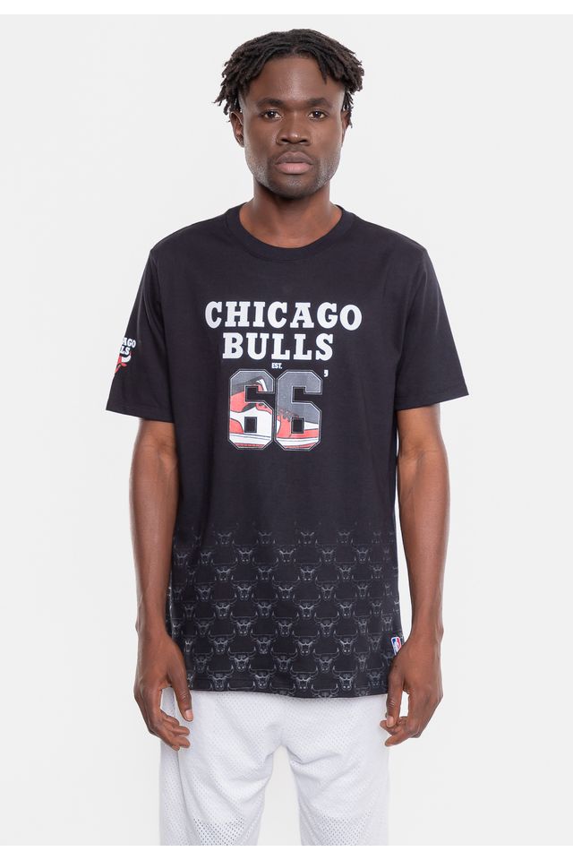 Camiseta-NBA-Sneakers-Chicago-Bulls-Preta