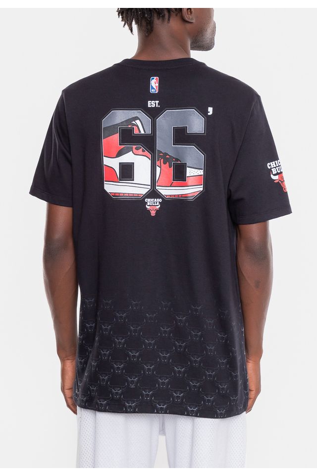 Camiseta-NBA-Sneakers-Chicago-Bulls-Preta