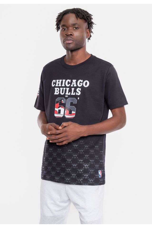 Camiseta-NBA-Sneakers-Chicago-Bulls-Preta
