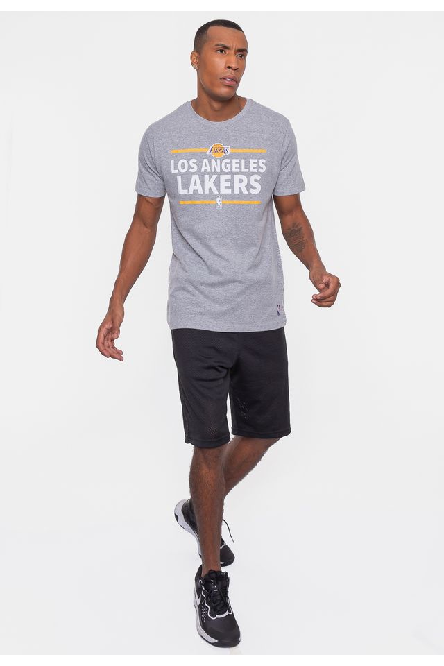 Camiseta-NBA-Mouline-Los-Angeles-Lakers-Cinza
