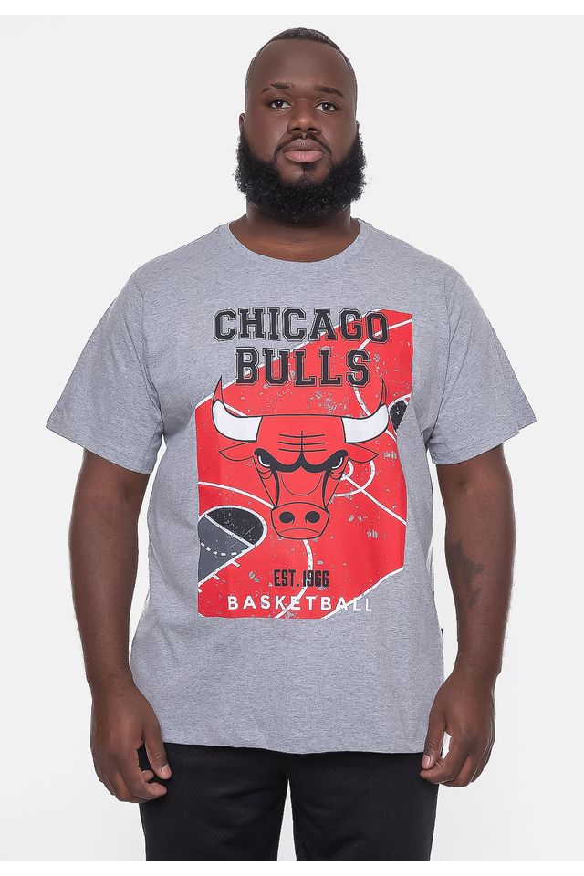 Camiseta-NBA-Plus-Size-Backcourt-Chicago-Bulls-Cinza-Mescla