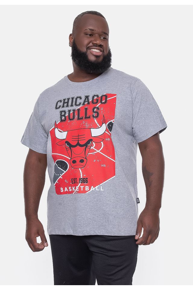 Camiseta-NBA-Plus-Size-Backcourt-Chicago-Bulls-Cinza-Mescla