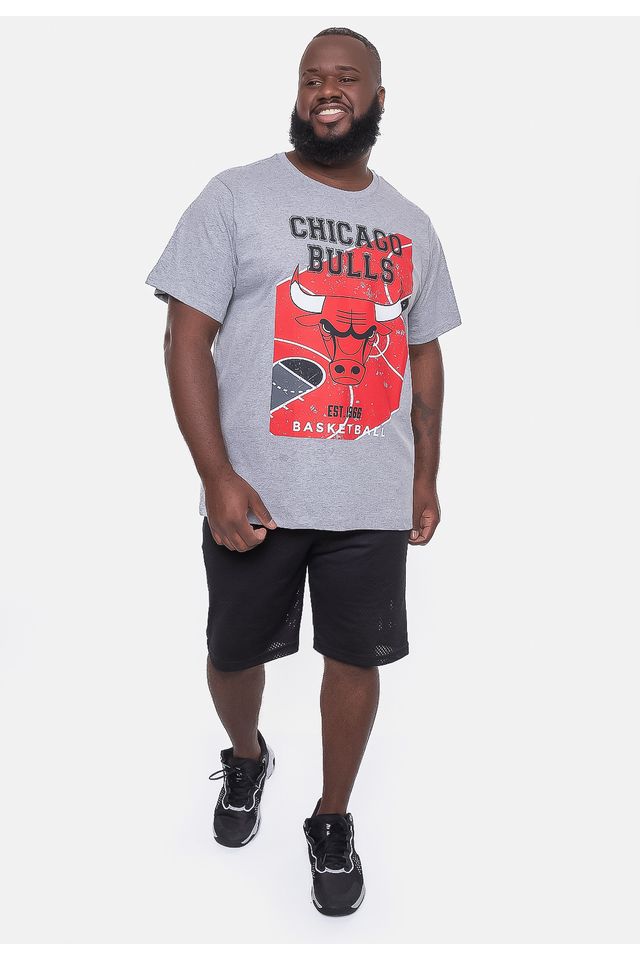Camiseta-NBA-Plus-Size-Backcourt-Chicago-Bulls-Cinza-Mescla