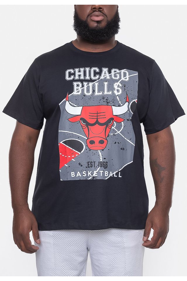 Camiseta-NBA-Plus-Size-Backcourt-Chicago-Bulls-Preta
