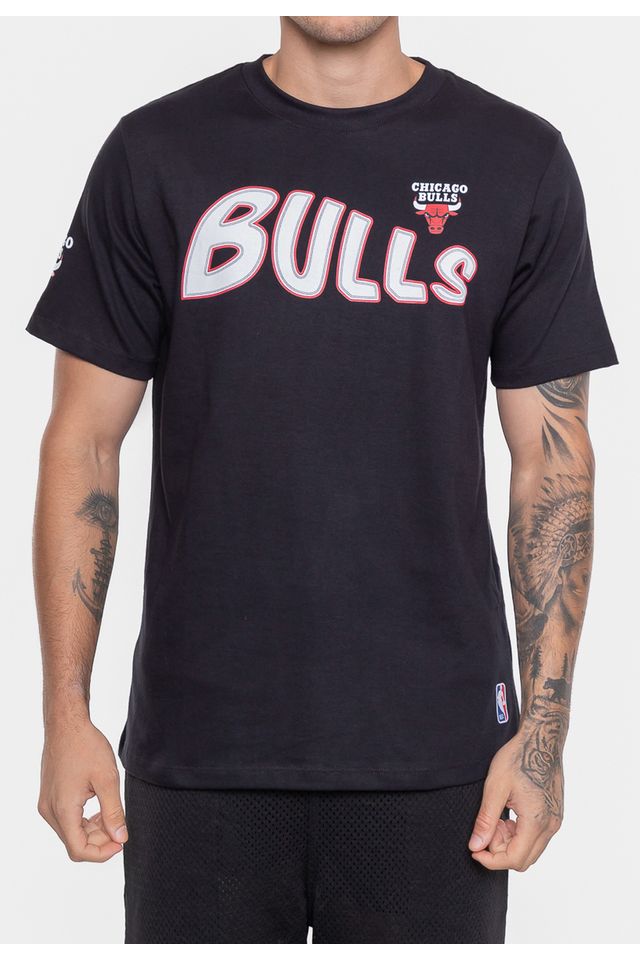 Camiseta-NBA-Sneakers-Chicago-Bulls-Preta