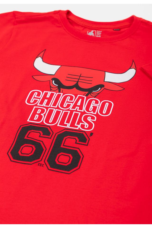 Camiseta-NBA-Juvenil-Half-Logo-Chicago-Bulls-Vermelha