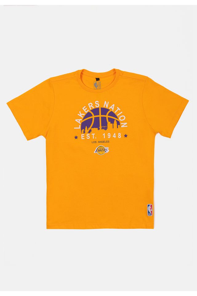Camiseta-NBA-Juvenil-City-Nation-Los-Angeles-Lakers-Amarela-Cadmium